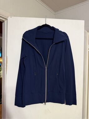 Lululemon Navy Zip-Up Hooded Jacket